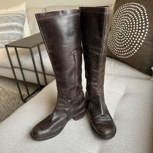 FLY LONDON Tall Brown Leather Riding Boot EU38